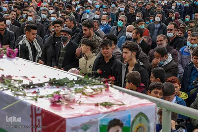 تشییع پیکر مطهر شهید «مهدی محرم» شهید مدافع وطن در قزوین‎‎
