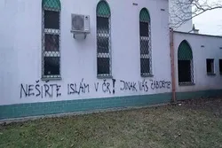 Death Threats Spray-Painted on Czech Mosque