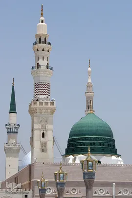 حرم مطهر و نورانی اشرف الانبیاء، حضرت محمد مصطفی(ص) در مدینه منوره