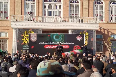 وداع باشکوه مردم ارومیه با پیکر شهدای گمنام دفاع مقدس‎