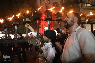 آیین سنتی مشعل گردانی در قم
