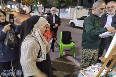 موج پنجاه و هفتمین شب اجتماع مردم  بابلسر  در  میدان شهدای بیت المقدس