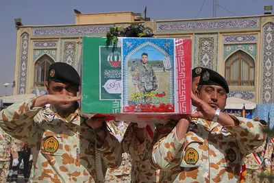 وداع و تشییع تکاور شهید محمد آزادی در حرم شاهچراغ(ع)