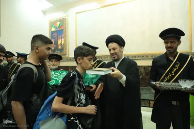 آئین بدرقه خادمان موکب امامزادگان قم مستقر در شهر مقدس سامرا