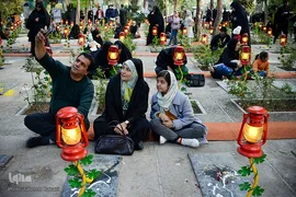 گلزار شهدای تهران، در روز شهادت امام رئوف