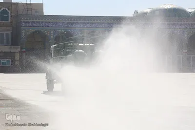 ضدعفونی کردن شهر قم توسط ارتش و سپاه