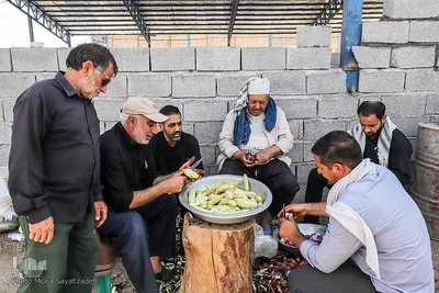 زائران و موکب‌داران در پایانه مرزی چذابه