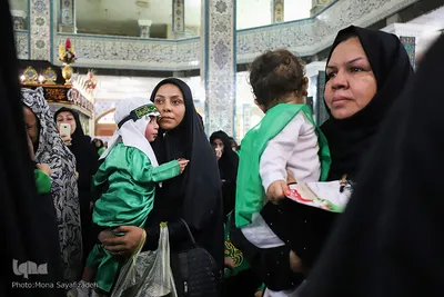 مراسم شیرخوارگان حسینی در آستان علی بن مهزیار اهوازی