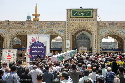 تشییع پیکر شهدای مرزبان در مشهد