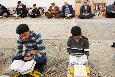 محفل جزء خوانی قرآن کریم در امامزادگان باقریه بیرجند