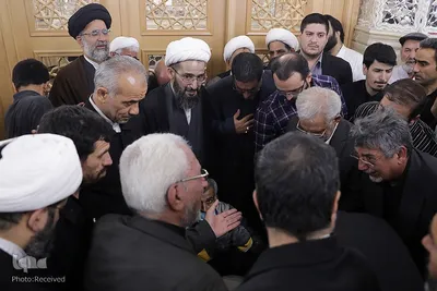 مراسم خاکسپاری مرحوم احمد مهدوی دامغانی در حرم مطهر رضوی