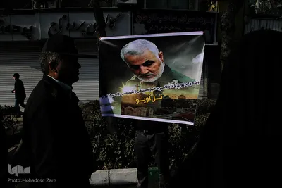 راهپیمایی مردم مشهد در پی شهادت سردار 