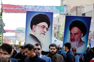 مراسم راهپیمایی یوم الله ۲۲ بهمن در خیابان انقلاب