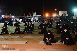 مراسم عزاداری شب سوم محرم در محوطه باز مصلی تبریز