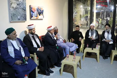 استقبال فلسطینی‌ها از نماینده رهبر انقلاب در موکب الاقصی