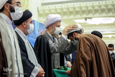 مراسم عمامه گذاری طلاب در اعیاد شعبانیه‎‎