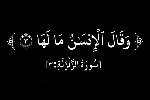 وَقَالَ الْإِنْسَانُ مَا لَهَا