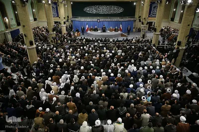 دیدار مسئولان نظام و میهمانان کنفرانس وحدت اسلامى‌ با رهبر انقلاب