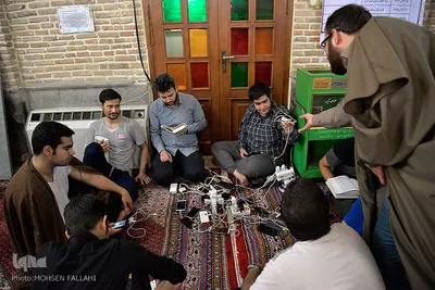 مراسم معنوی اعتکاف در مسجد جامع بازار تهران