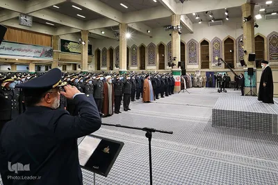 دیدار جمعی از فرماندهان و کارکنان نیروی هوایی و پدافند هوایی ارتش با رهبر انقلاب اسلامی