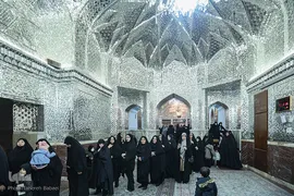مراسم غبارروبی حرم حضرت عبدالعظیم در ایام شهادت حضرت زهرا (س)