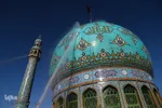 آیین شست و شوی گنبد مسجد جمکران