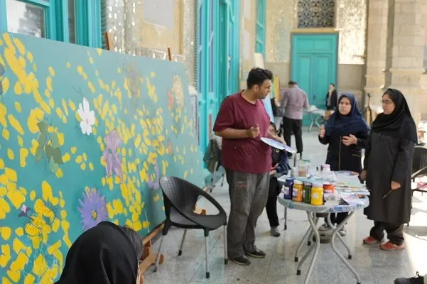 «نقش طوفان» در محوطه حوزه هنری رنگ گرفت