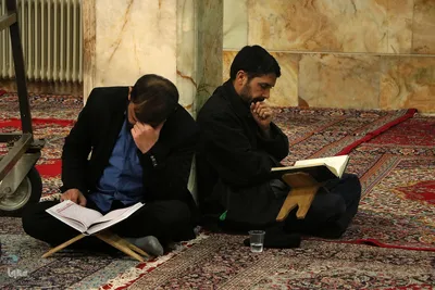 مراسم جزءخوانی قرآن در حسینیه کربلایی‌های یزد‎
