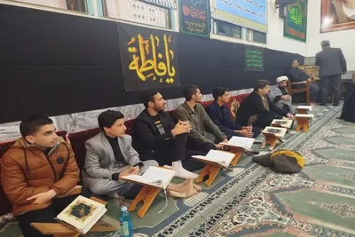 محفل انس فاطمی به مناسبت ایام فاطمیه، در شهرستان گلوگاه