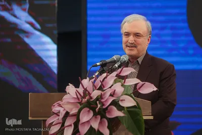 سعید نمکی، وزیر بهداشت، درمان و آموزش پزشکی در افتتاح شهرک صنعتی دارویی برکت