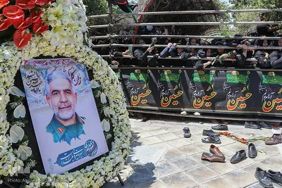 مراسم خاکسپاری پیکر مطهر سردار شهید حاج عبدالله اسکندری در شیراز‎‎