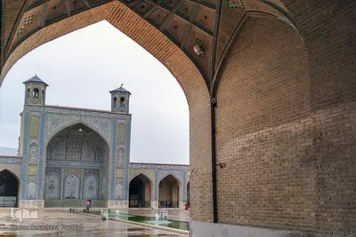 بارش رحمت الهی بر گلدسته های مسجد تاریخی وکیل شیراز‎‎