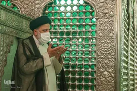 زیارت حرم مطهر شاهچراغ(ع) توسط حجت الاسلام والمسلمین ريیسی، رییس جمهور 