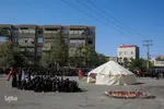 مراسم آیینی تعزیه خوانی و خیمه سوزان در مشهد
