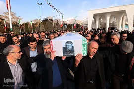 مراسم تشییع پیکر مرحوم اسماعیل احمدی، مدیرکل حوزه وزارتی وزارت ورزش و جوانان