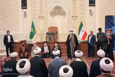 مراسم عمامه گذاری طلاب در اعیاد شعبانیه‎‎