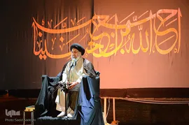 مراسم عزاداری شب سوم محرم در محوطه باز مصلی تبریز