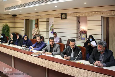 نشست خبری دبیر کمیته استقبال ، تشییع و تدفین شهدای گمانم استان یزد‎‎