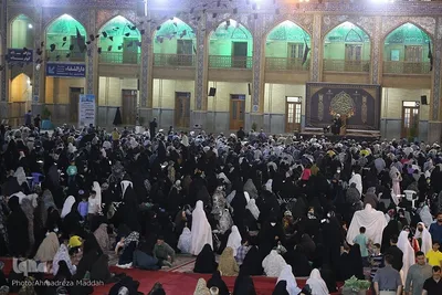 مراسم سوگواری شب شهادت امام جعفر صادق(ع) در حرم شاهچراغ‎‎