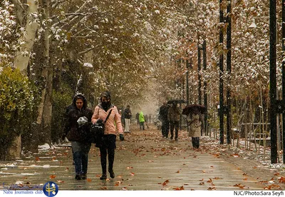 بارش برف پاییزی در تهران