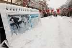 برف زمستانی در اهر
