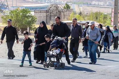 آیین پیاده‌روی جاماندگان اربعین حسینی در زنجان