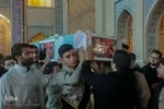 آئین وداع با پیکر شهید عبدالله اسکندری در حرم شاهچراغ(ع)