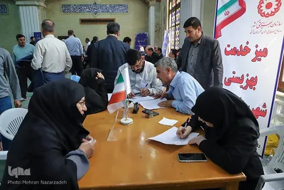 استقرار میز خدمت دستگاه‎های دولتی در مصلی امام خمینی (ره) تبریز‎