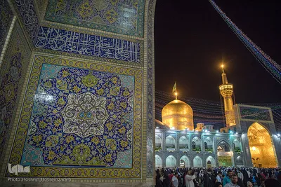 گل‌آرایی و چراغانی حرم رضوی در آستانه میلاد امام هشتم