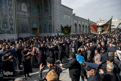 مراسم عزاداری ایام آخر ماه صفر در جوار حرم مطهر رضوی