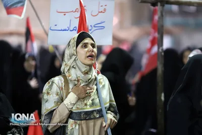 مراسم بزرگداشت چهلمین روز خاکسپاری مقام معظم رهبری در اهواز عکاس محمد محمدعلی پور