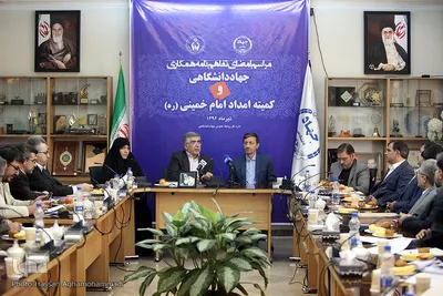 مراسم امضای تفاهم‌نامه همکاری میان کمیته امداد امام خمینی(ره) و جهاد دانشگاهی 