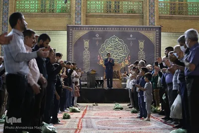 مراسم سوگواری شب شهادت امام جعفر صادق(ع) در حرم شاهچراغ‎‎
