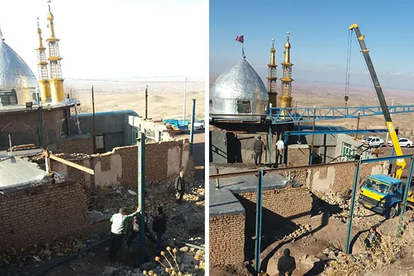 اجرای طرح توسعه بقعه متبرکه امامزاده عبدالله(ع)